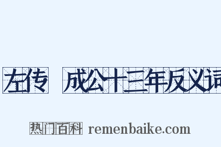 左传·成公十三年反义词是什么意思的图片